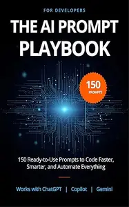 The AI Prompt Playbook for Developers: 150 Ready-to-Use ChatGPT, Claude & Copilot Prompts to Code Faster, Debug Smarter