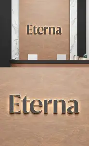 Eterna - Realistic 3D Office Logo PSD Mockup Template