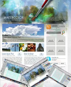 Create a Watercolor: Themed Website Design with Photoshop