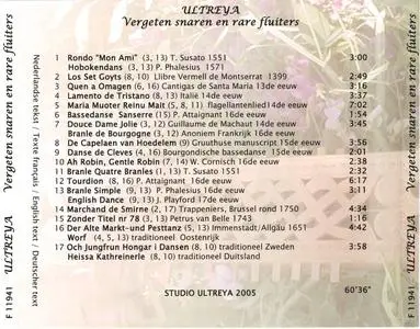 Ultreya - Vergeten Snaren en Rare Fluiters: Muziek van 13de tot 18de eeuw (2005) {Studio Ultreya F11941}