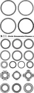 Vectors - Circle Ornamental Frames 4