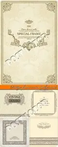 Vintage frame vector backgrounds