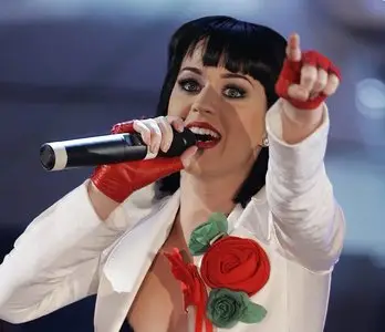 Katy Perry performs at the Festival Di Sanremo in Italy on February 17, 2009