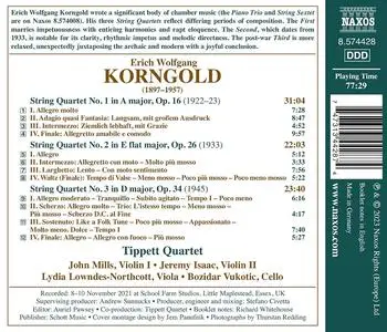 Tippett Quartet - Erich Wolfgang Korngold: String Quartets Nos.1-3 (2023)