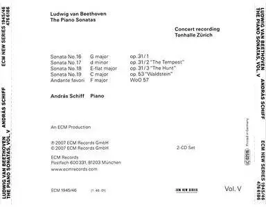 András Schiff - Beethoven: The Piano Sonatas Vol. V (2CD) (2007) {ECM}