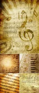 Stock Photo - Vintage Music Backgrounds