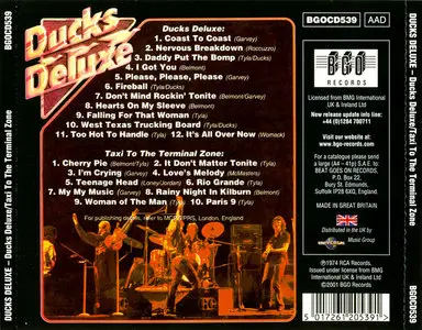 Ducks Deluxe - 'Ducks Deluxe' (1974) + 'Taxi To The Terminal Zone' (1975) 2CD Reissue 2001