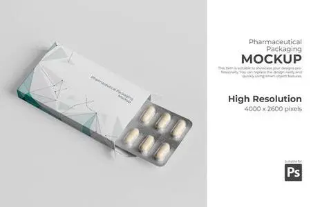 Pharmaceutical Packaging Mockup S76XJXG