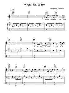 When I Was A Boy - Jeff Lynne's ELO (Piano-Vocal-Guitar (Piano Accompaniment))