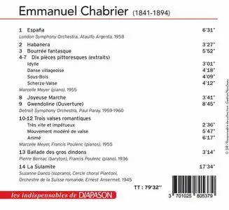 Emmanuel Chabrier - España, Pièces pour Piano, La Sulamite (Indispensable de Diapason) (2017)