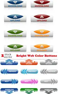 Vectors - Bright Web Color Buttons