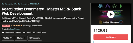 React Redux Ecommerce - Master MERN Stack Web Development (10/2020)