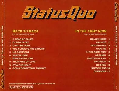 Status Quo - Back To Back `83 & In The Army Now `86 (1999)