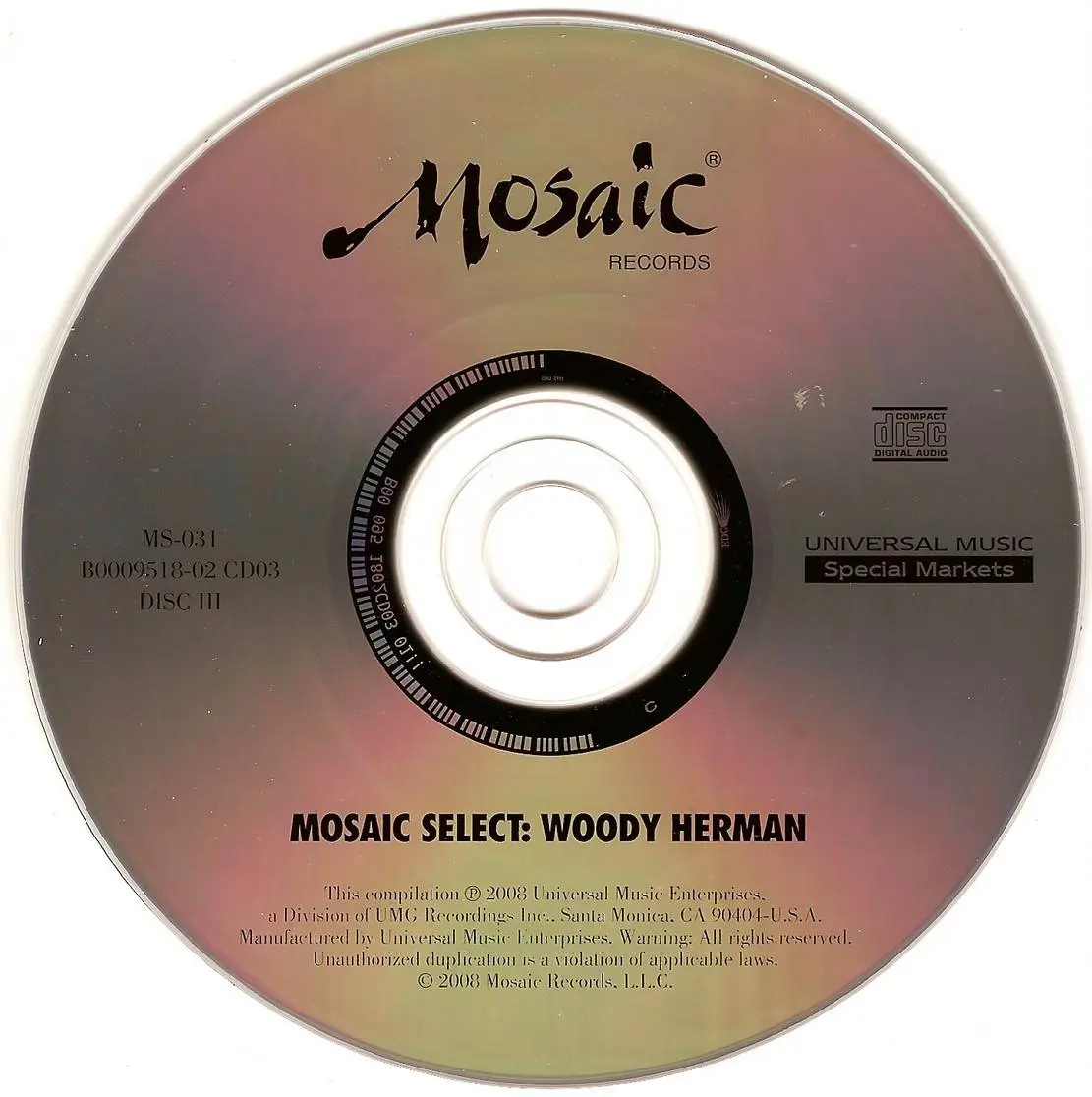 Woody Herman - Mosaic Select 31 (2008) {3CD Box Set, Mosaic Records MS-031 rec 1963-1964}