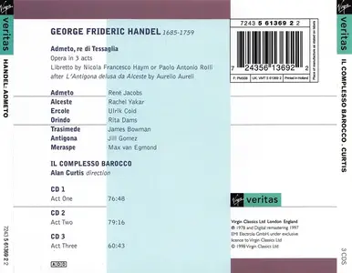 Alan Curtis, Il Complesso Barocco - George Frideric Handel: Admeto (1998)