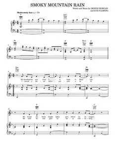 Smoky Mountain Rain - Dolly Parton, Ronnie Milsap, Ronnie Milsap feat. Dolly Parton (Piano-Vocal-Guitar)