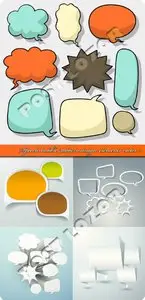 Speech bubble modern design elements vector 2