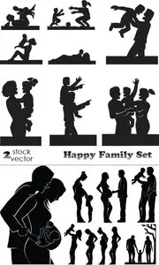 Vectors - Happy Family Set