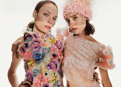 Alexandra Martynova & Carolina Thaler by Mark Pillai for Elle Italia April 2015