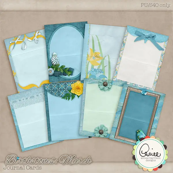 Scrap Kit - Birthstones: March