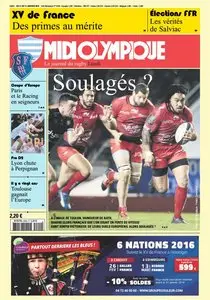 Midi Olympique Rouge Du Lundi - 11 Janvier 2016
