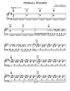 Pinball wizard - The Who (Piano-Vocal-Guitar)