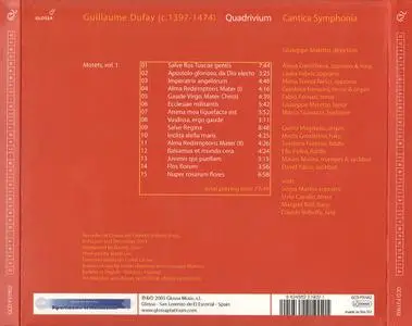 Giuseppe Maletto, Cantica Symphonia - Guillaume Dufay: Quadrivium (2005)