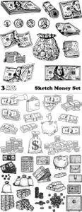 Vectors - Sketch Money Set