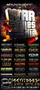 GraphicRiver War Photoshop Layer Styles Bundle (REPOST)