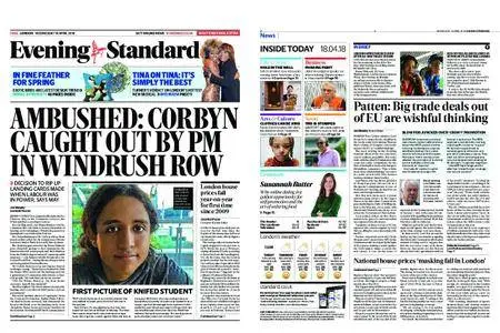 London Evening Standard – April 18, 2018