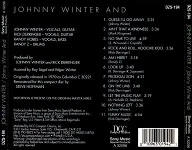 Johnny Winter - Johnny Winter And (1970) Steve Hoffman's Remaster, 2000