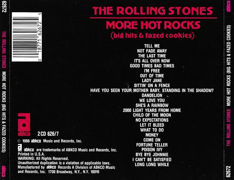 The Rolling Stones - More Hot Rocks (Big Hits and Fazed Cookies) (1972 ...