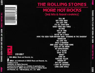 The Rolling Stones - More Hot Rocks (Big Hits and Fazed Cookies) (1972) [1986, USA Remaster, ABKCO 62672]