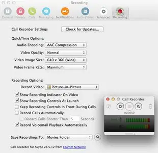 Call Recorder for Skype 2.5.12 Multilangual Mac OS X