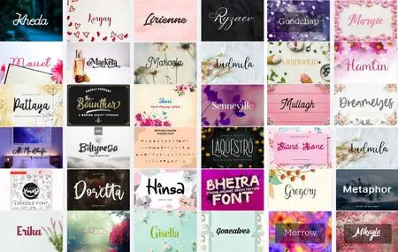 Mix Font Bundle 28 - 36 Premium Fonts