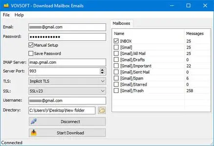 VovSoft Download Mailbox Emails 1.8