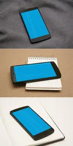 3 Nexus 5 Phone Mock up Templates