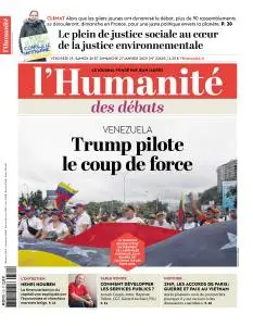 L'Humanite du Vendredi 25 et Dimanche 27 Janvier 2019