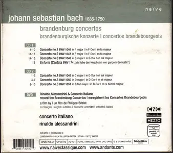J.S.BACH Brandeburg Concertos (2 CD 1DVD) Concerto Italiano Rinaldo Alessandrini