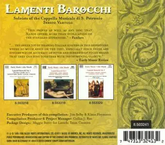 Sergio Vartolo, Soloists of the Cappella Musicale di S. Petronio - Lamenti Barocchi (2011)