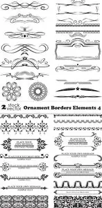 Vectors - Ornament Borders Elements 4