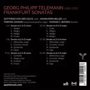 Gottfried von der Goltz - Georg Philipp Telemann: Frankfurt Sonatas (2019)