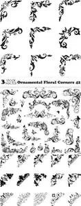 Vectors - Ornamental Floral Corners 42