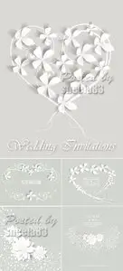 Jentle Wedding Invitations Vector