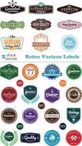 Vectors - Retro Various Labels