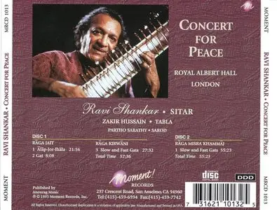 Ravi Shankar - Concert For Peace. Royal Albert Hall [2CD] (1993) + Ravi Shankar [3CD] (1978-81) [repost]