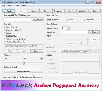 KRyLack Archive Password Recovery 3.70.69 Multilingual