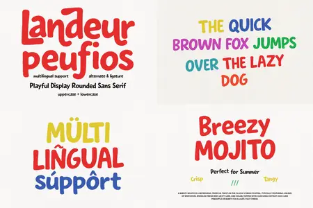 Landeur Peufios Playful Display Rounded Sans Serif