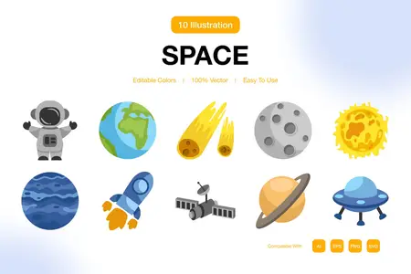 EE - Space Illustration Set LAT6U3T