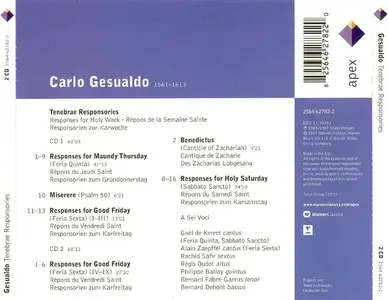 A Sei Voci - Carlo Gesualdo: Tenebrae Responsories (2007)